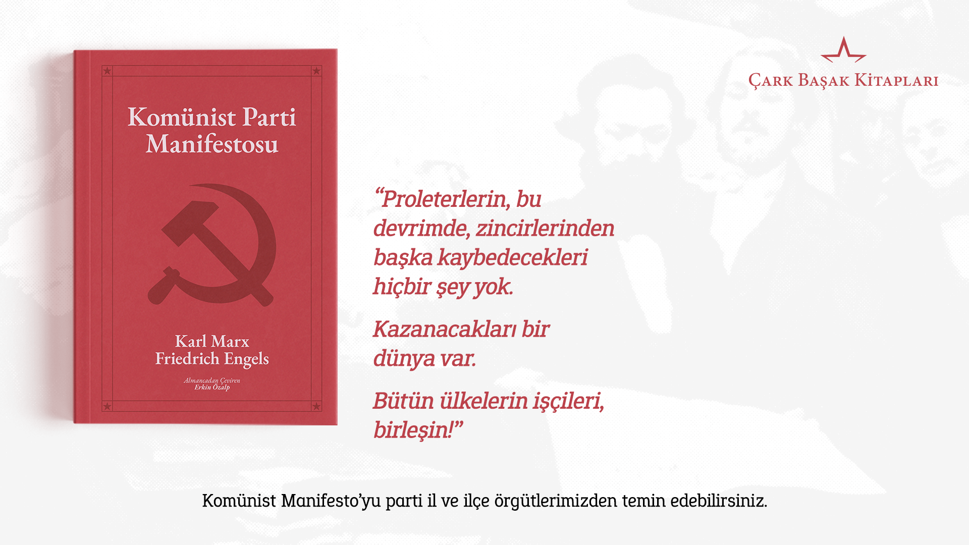 Komünist Parti Manifestosu Şimdi Çark Başak Kitaplığı’ndan Çıktı