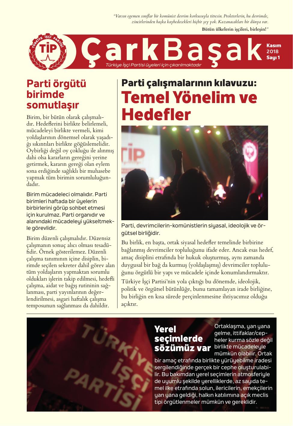 Sayı 1 kapak (1. sayfa)