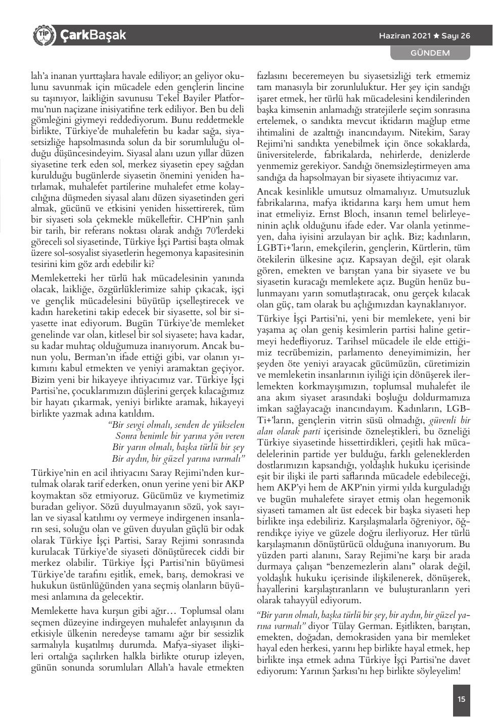 Sayı 26 - Sayfa 15