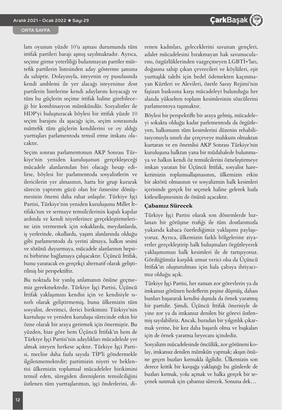 Sayı 29 - Sayfa 12