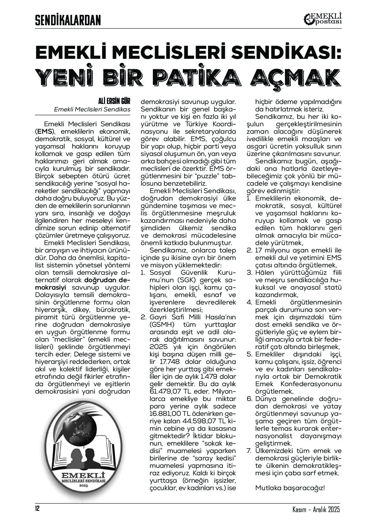 Sayı 1 - Sayfa 12